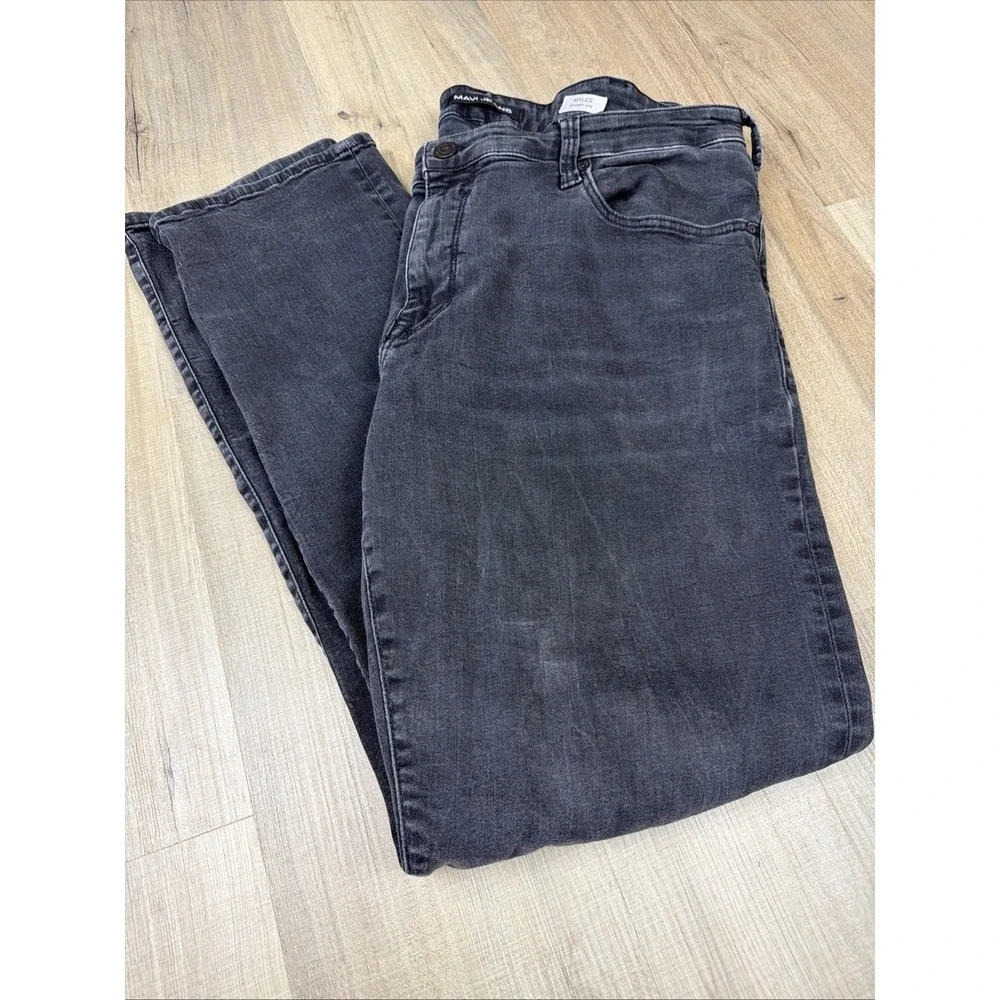 Mavi‎ Myles Men's Black Jeans Straight Leg Size 38/34 Black Denim
